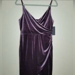 Elegant Purple Velvet Dress